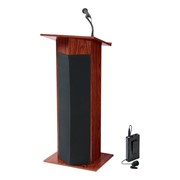 Stand-Up Lectern w/ Sound & Wireless Tie Clip Mic