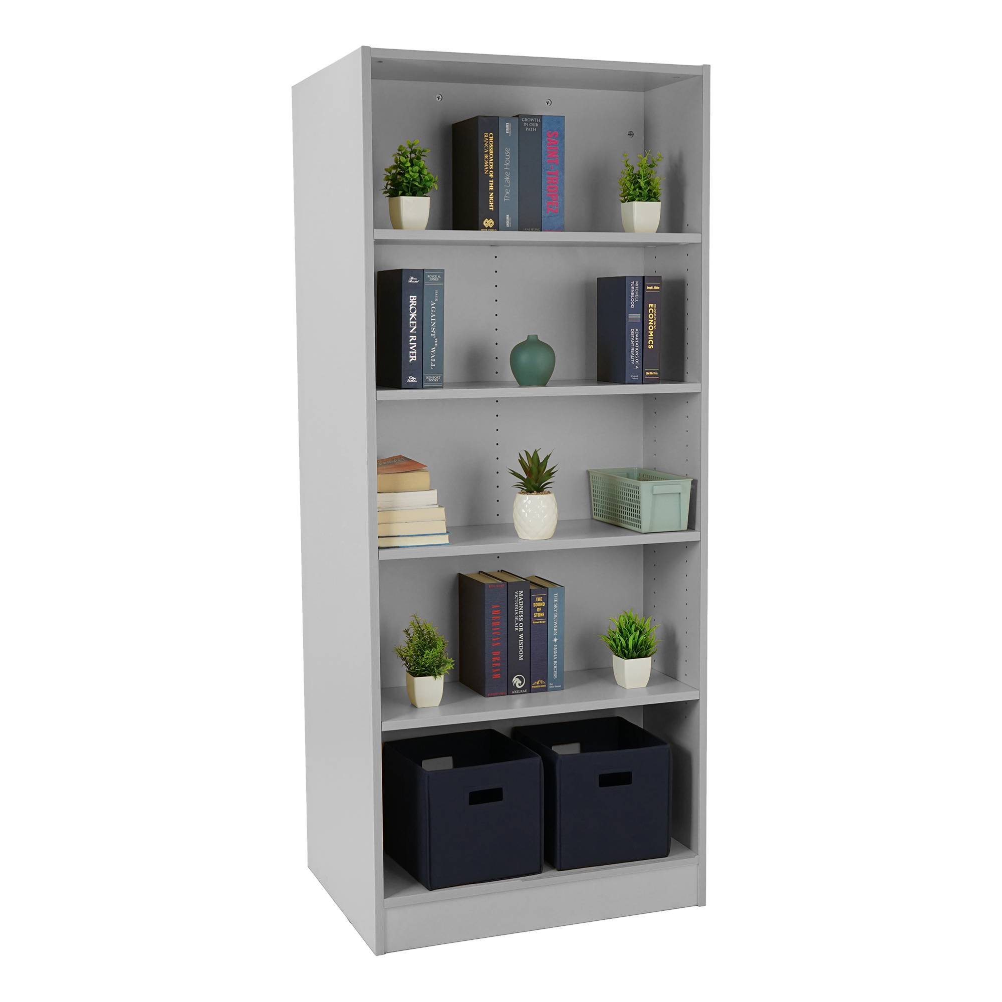 Norwood Heavy-Duty Gray Series Double-Sided Bookcase
