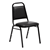 150 Series Stack Chair w/ 1 1/2" Thick Seat - Black vinyl w/ black frame