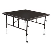 Adjustable-Height Portable Stage w/ Carpet Deck