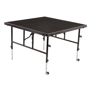 Adjustable-Height Portable Stage w/ Carpet Deck