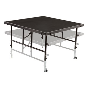 Adjustable-Height Portable Stage w/ Carpet Deck