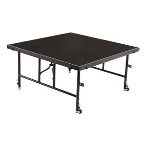 Adjustable-Height Portable Stage w/ Carpet Deck