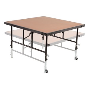 Adjustable-Height Portable Stage w/ Hardboard Deck