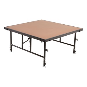 Adjustable-Height Portable Stage w/ Hardboard Deck
