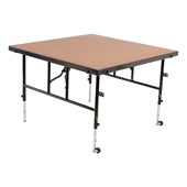 Adjustable-Height Portable Stage w/ Hardboard Deck