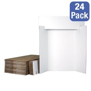 White Corrugated Project Boards w/ Headers - Pack of 24