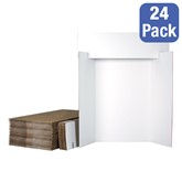 White Corrugated Project Boards w/ Headers - Pack of 24