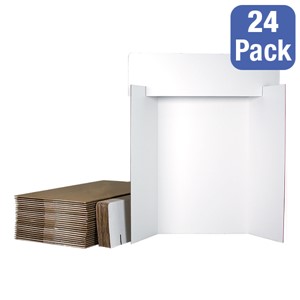 White Corrugated Project Boards w/ Headers - Pack of 24