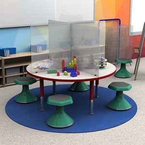Tabletop X-Shape Divider - 4 Seats