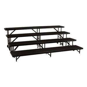 Straight Standing Choral Risers w/ Carpet Deck - Four Level (32" H)