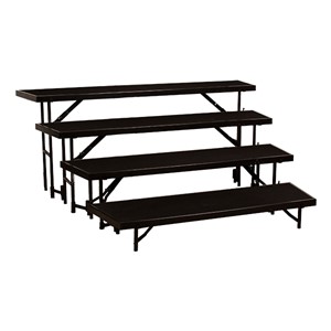 Tapered Standing Choral Risers w/ Carpet Deck - Four Level (32" H)