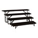 Tapered Standing Choral Risers w/ Carpet Deck - Four Level (32" H)