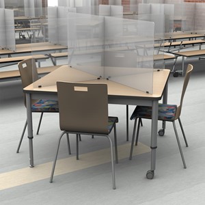 Tabletop X-Shape Divider - 4 Seats