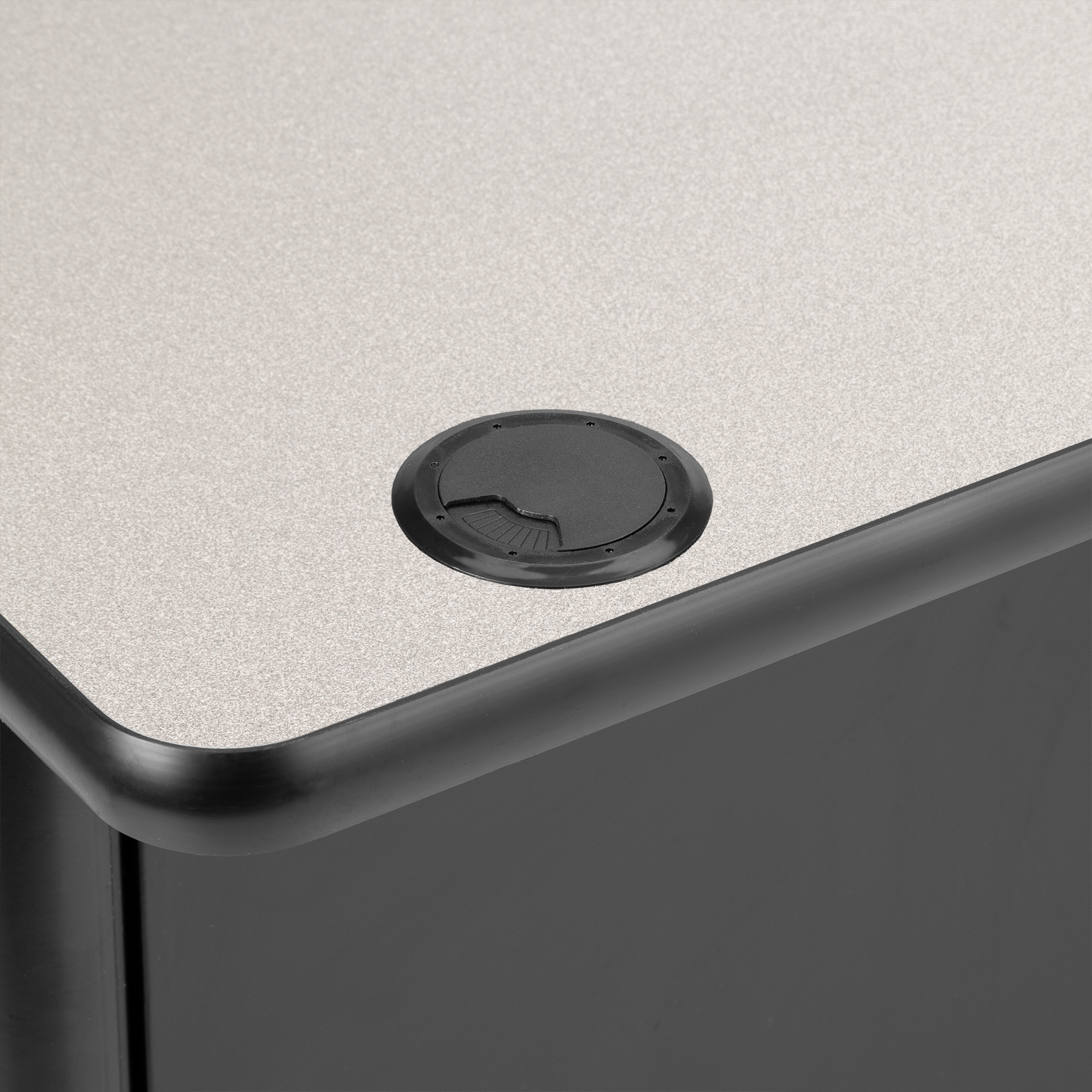 Single-Pedestal Teacher Desk - Gray Nebula desktop