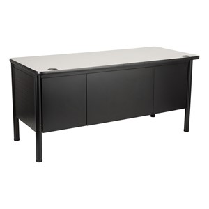 Double-Pedestal Teacher Desk - Gray Nebula