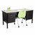Double-Pedestal Teacher Desk - Gray Nebula