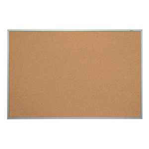 Economy Natural Cork Bulletin Board w/ Aluminum Frame