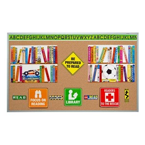 Economy Natural Cork Bulletin Board w/ Aluminum Frame