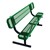 Heavy-Duty Park Bench w/ Back - Diamond Expanded Metal - Portable (8' L)