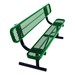 Heavy-Duty Park Bench w/ Back - Diamond Expanded Metal - Portable (8' L)