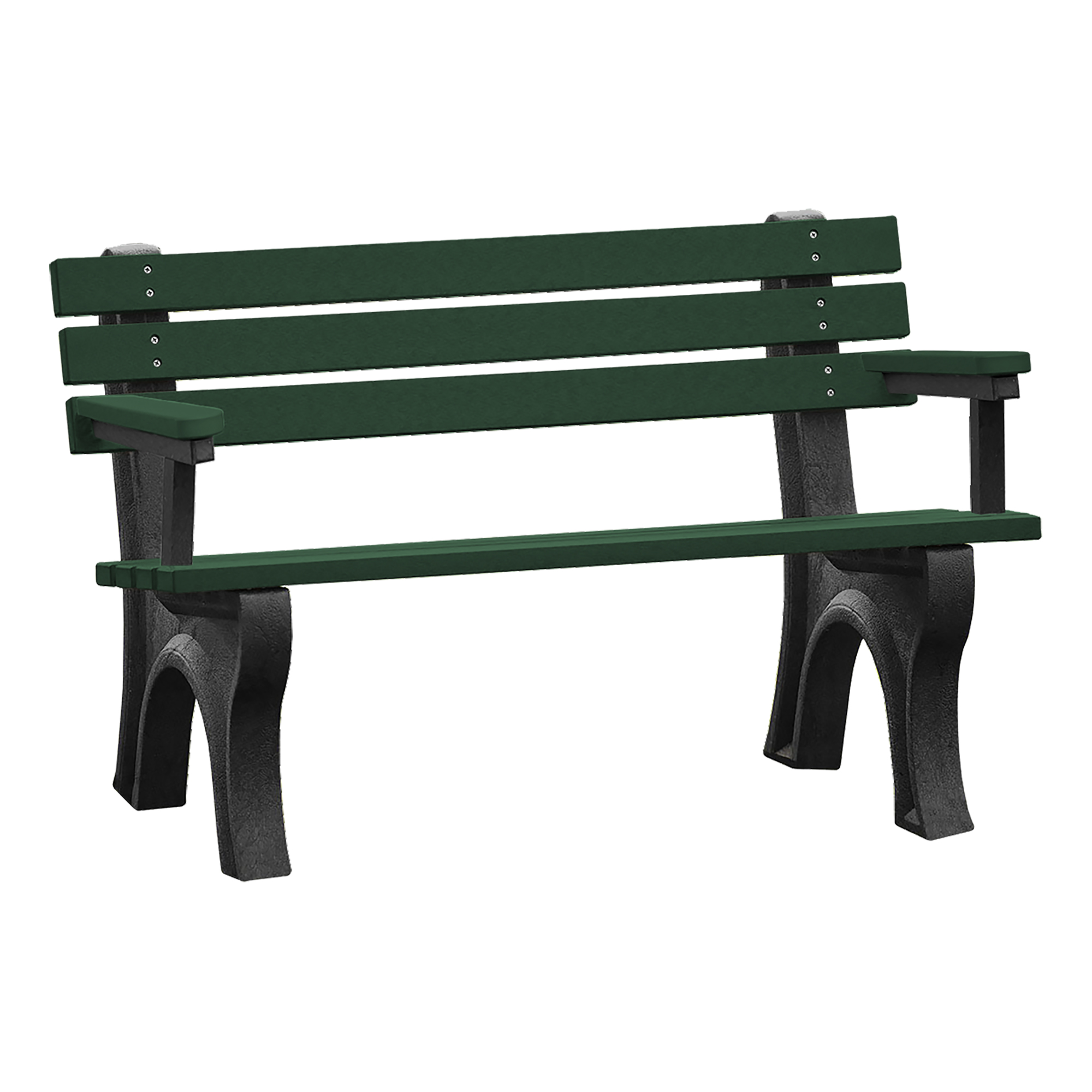 Greenspace Series Recycled Plastic Bench w/ Arms