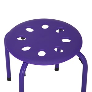 Assorted Color Plastic Stack Stool - 12" Seat Height