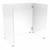 Desk Top Sneeze Guard - Tri-Fold Desk Carrel w/ Hinged Panels