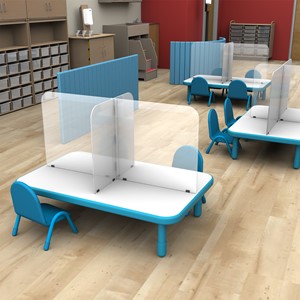 Table Divider Sneeze Guard - Rectangle Table