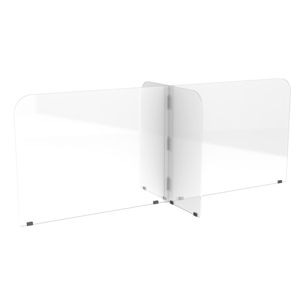 Table Divider Sneeze Guard - 4 Capacity, 2 Sided