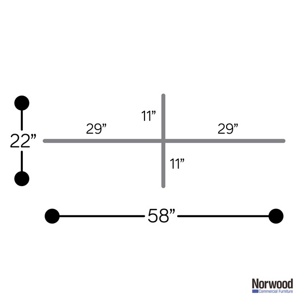 Table Divider Sneeze Guard - 4 Capacity, 2 Sided