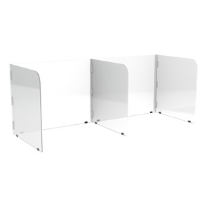 Table Divider Sneeze Guard w/ Sides - Rectangle Table