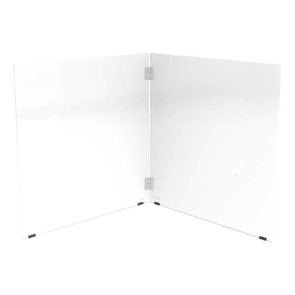 Bi-Fold Desk Top Sneeze Guard w/ Hinges
