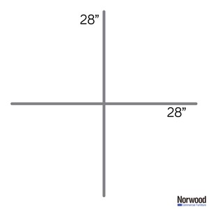 Table Divider Sneeze Guard - Round or Square Table - Dimensions