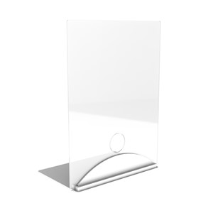 Countertop Sneeze Guard w/ Acrylic Base w/ Pass Through
