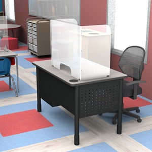 Teacher's Desk Sneeze Guard Carrel