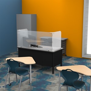 Teacher's Desk Sneeze Guard Carrel