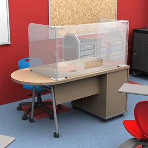 Teacher's Desk Sneeze Guard Carrel