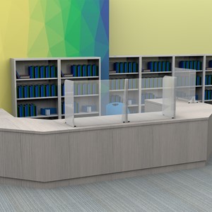 Countertop Sneeze Guard - 2 Panel Barrier