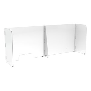 Countertop Sneeze Guard - 2 Panel Barrier w/ Pass Through