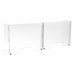Countertop Sneeze Guard - 2 Panel Barrier w/ Two Pass Throughs