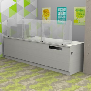 Countertop Sneeze Guard - 3 Panel Barrier