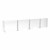 Countertop Sneeze Guard - 4 Panel  Barrier w/ Two Pass Throughs