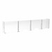 Countertop Sneeze Guard - 4 Panel  Barrier w/ Two Pass Throughs