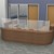 Countertop Sneeze Guard - 4 Panel  Barrier w/ Two Pass Throughs