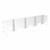 Countertop Sneeze Guard - 4 Panel  Barrier w/ Three Pass Throughs