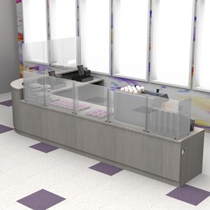 Countertop Sneeze Guard  - 5 Panel  Barrier
