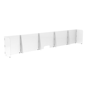 Countertop Sneeze Guard - 5 Panel  Barrier w/ One Pass Through