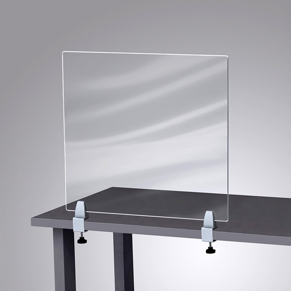 Clamp-On Sneeze Guard Divider  (23.5" W x 23.5" H)