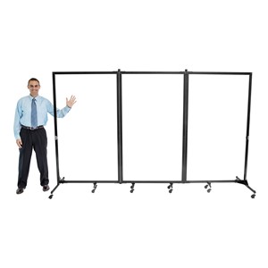Healthy Safeguard Clear Room Divider - Three Panel